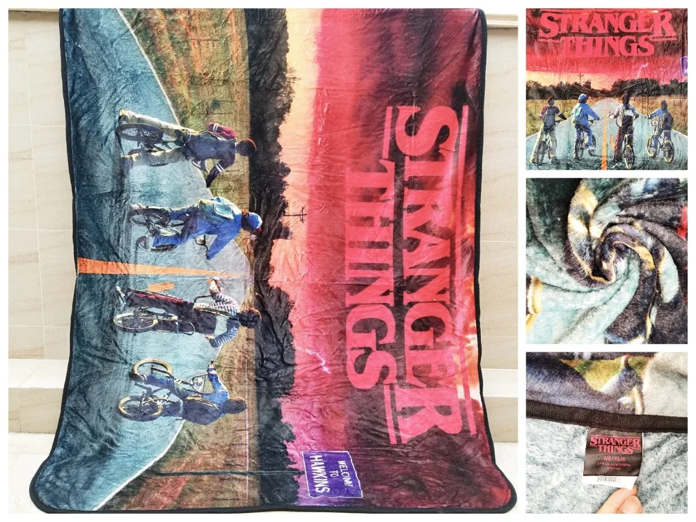 48x6" Аниме странные вещи одеяло коврик пледы одеяло покрывало мягкий флис пледы автомобиль спальня диван одеяло диван Мягкая зима