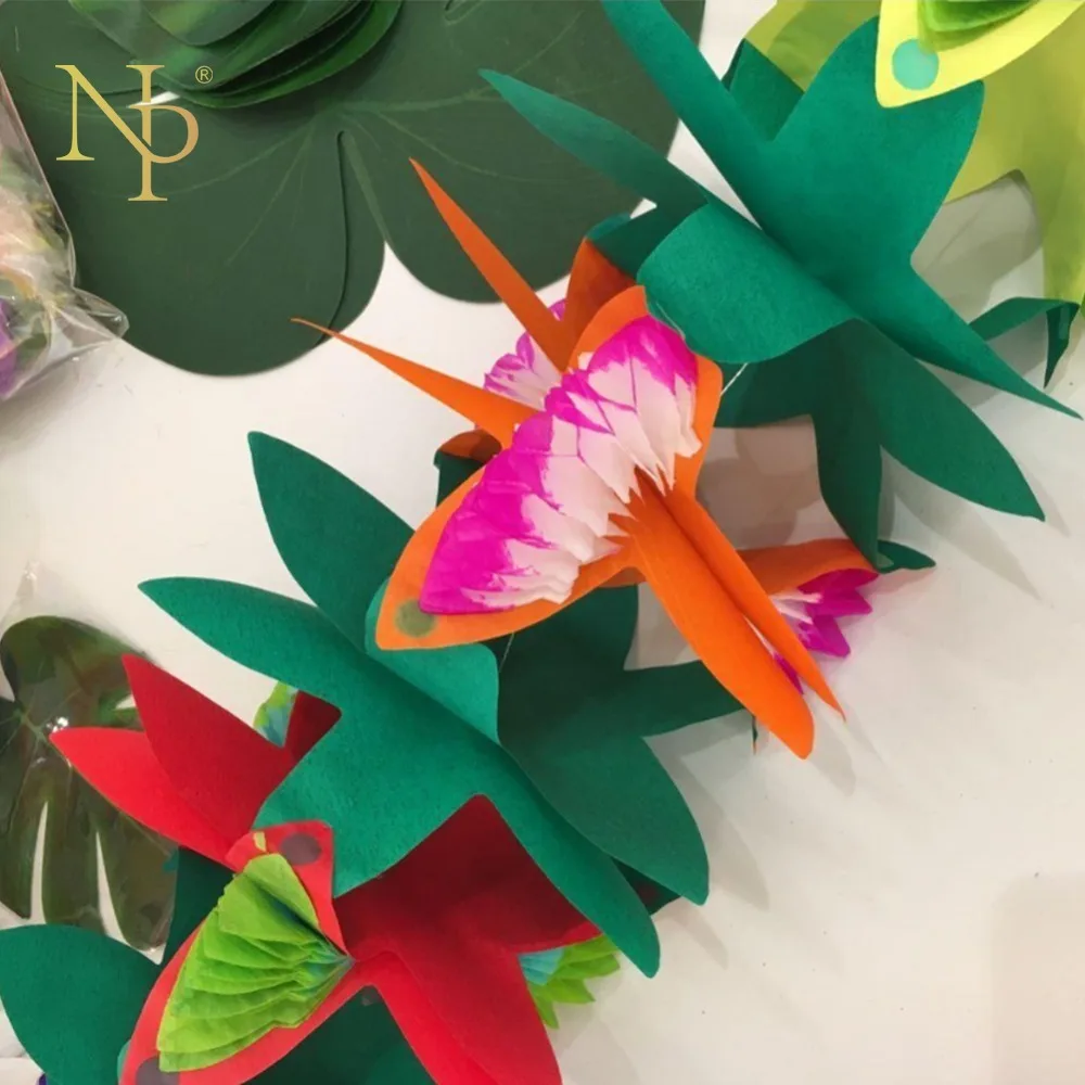 Цветная гирлянда из Гавайских тканей 3 м | Дом и сад