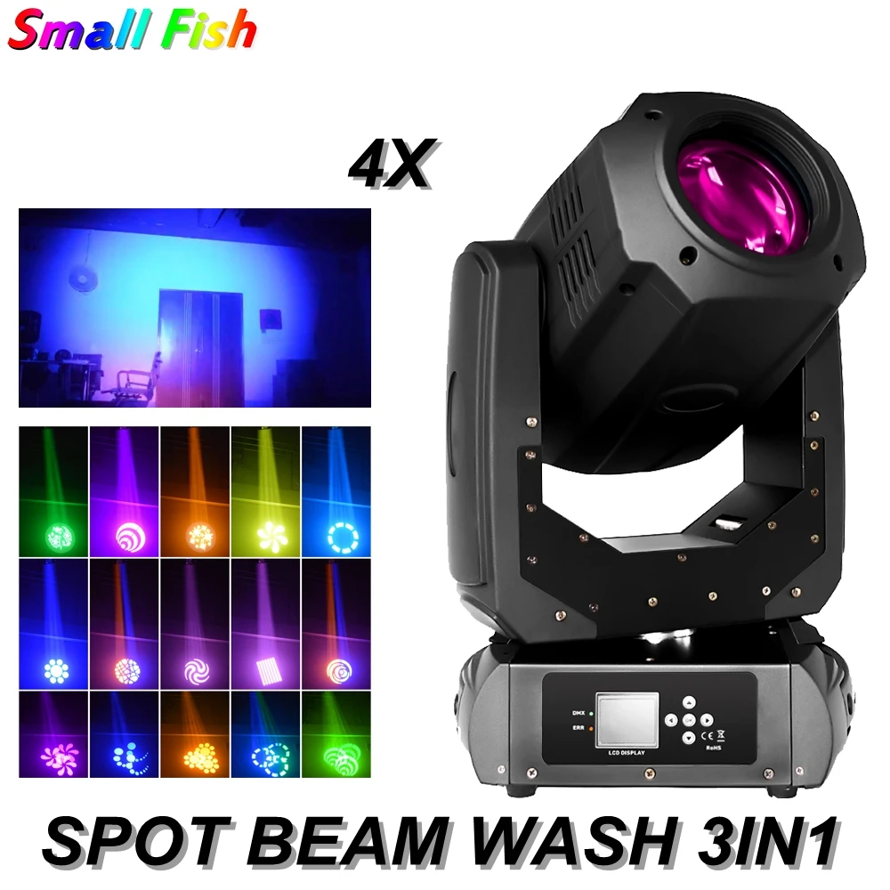 4 шт./лот DMX512 музыкальный сценический эффект луч света моющийся 3 в 1 движущиеся