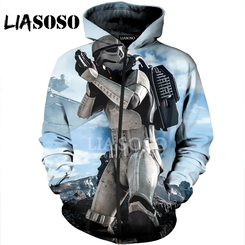 2 LIASOSO, 3D принт, для женщин и мужчин, повседневные, фильм, Звездные войны: battleспереди, Дарт Вейдер, пуловер, толстовки, кофты, куртка на молнии, X1002 - Цвет: 2