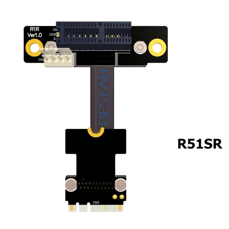 Адаптер расширения Riser M.2 WiFi A.E Key A + E на PCIe 1x x1 Ленточный Кабель адаптер Райзера Gen3.0