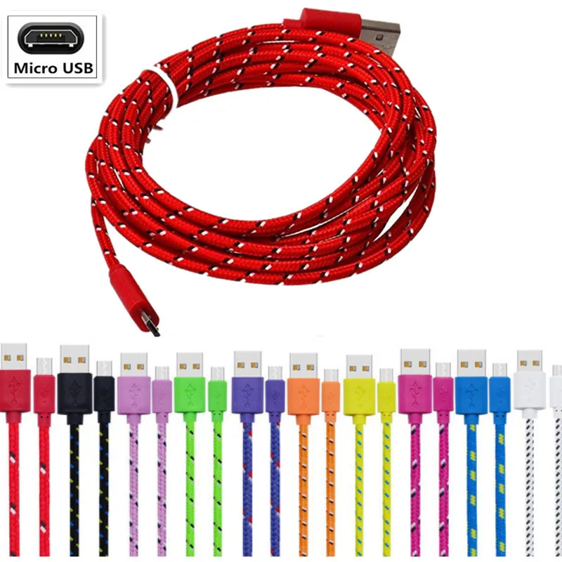 Micro USB кабель для huawei y6 y9 y7 y5 y6 y7 prime nova 3i 2i p smart plus Быстрая зарядка данных Плетеный USB шнур