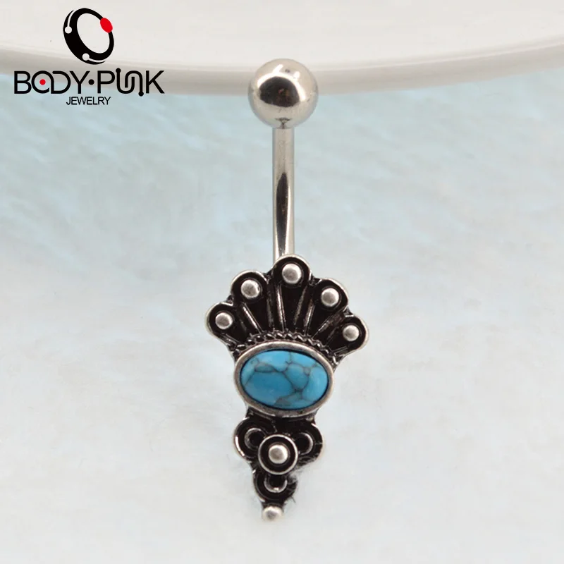Тело панк 1 шт. центр Морская звезда ракушка кривая нержавеющая сталь пупка