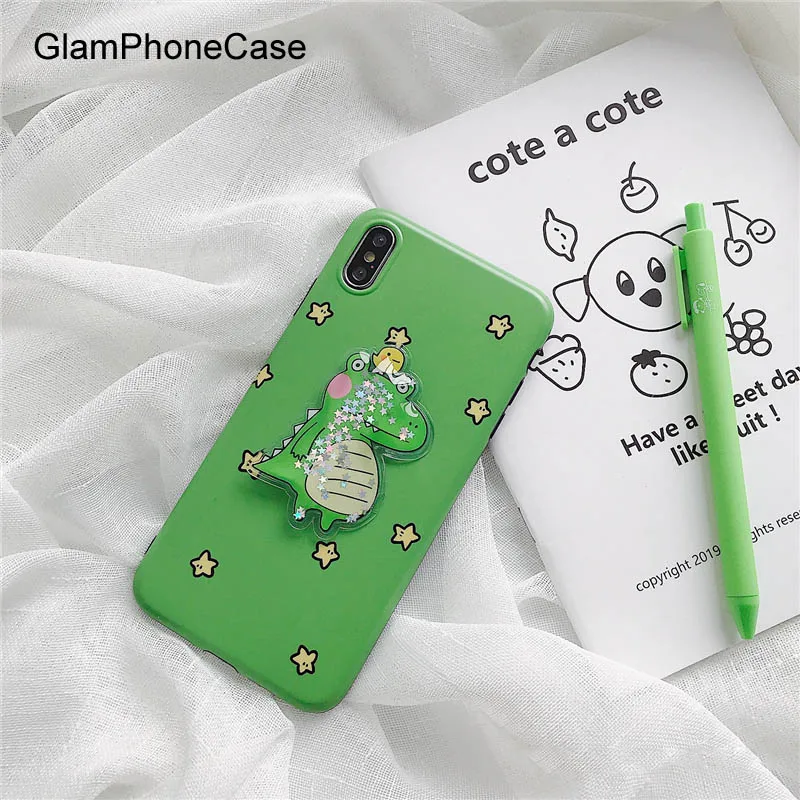 GlamPhoneCase декомпрессия милый зеленый чехол для телефона из крокодиловой кожи iPhone XS