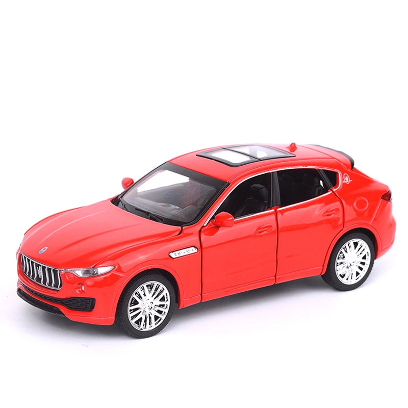 Литой Автомобиль SUV Maserati Levante 1:32 модель автомобиля из металлического сплава моделирование откатные автомобили игрушки для детей Подарки для детей - Цвет: Красный