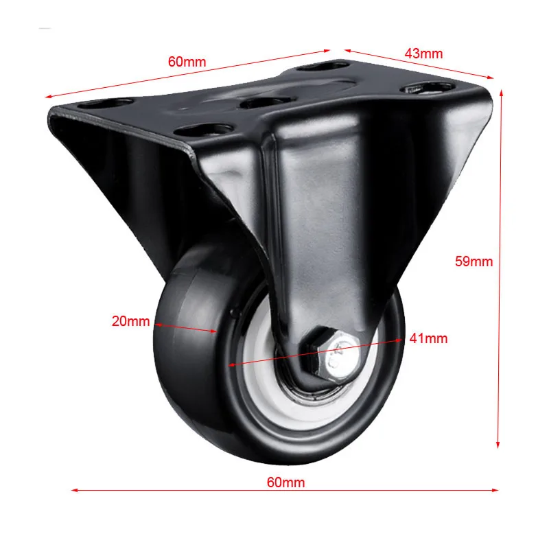 1 5 дюйма бесшумные колеса для офиса поворотные ролики УНИВЕРСАЛЬНАЯ мебель без