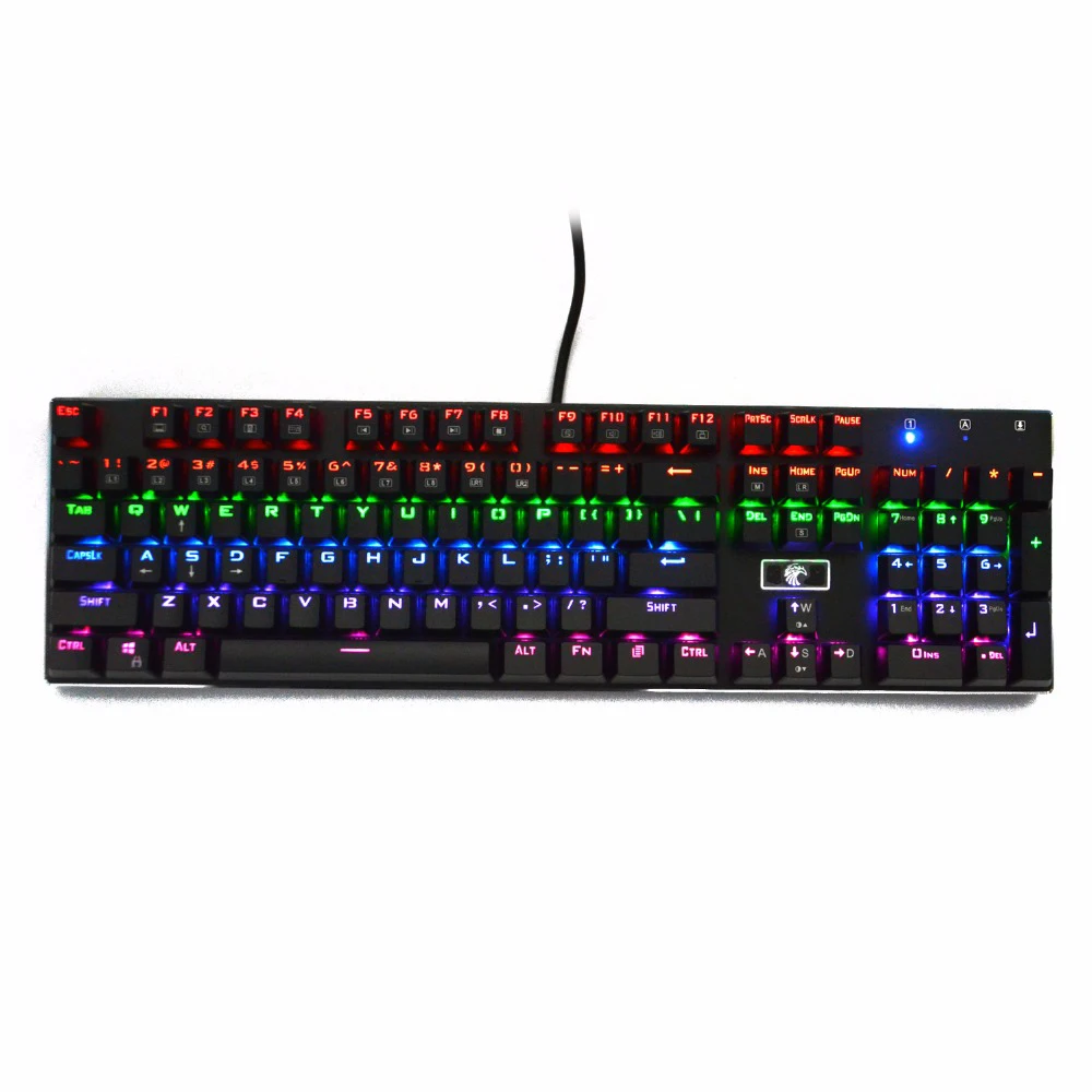 Механическая клавиатура с 87/104 клавишами RGB светодиодный игровой компьютер