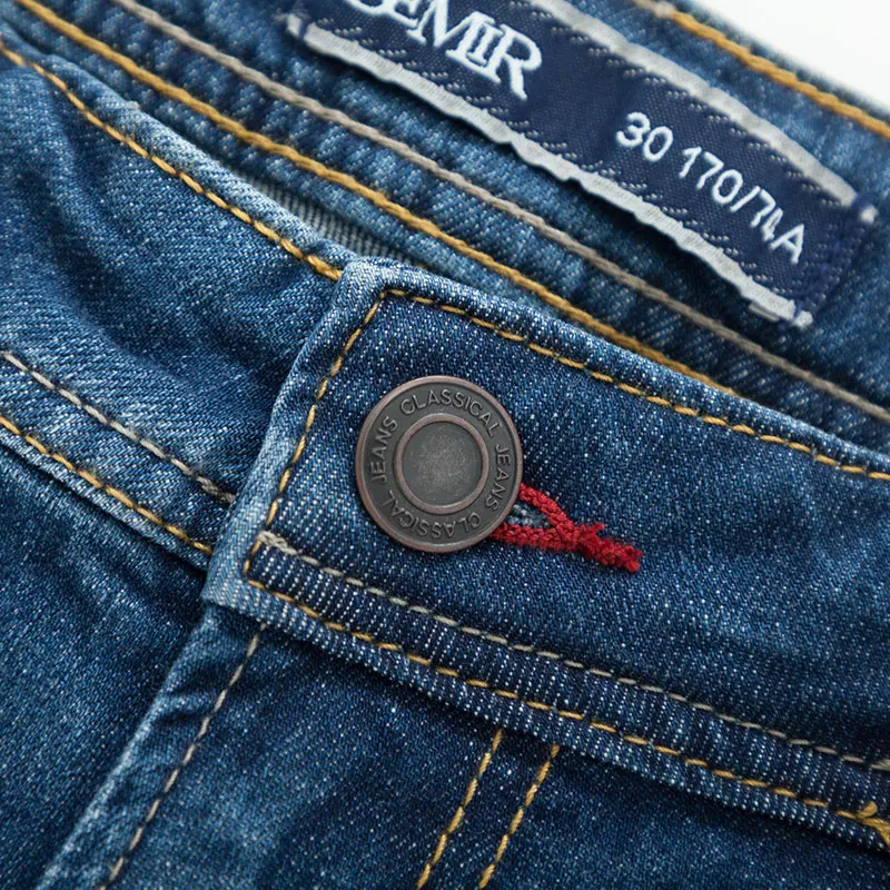 SEMIR новые осенние джинсы мужские повседневные эластичные Прямые джинсовые штаны