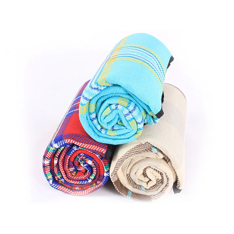 Портативный кашемировый пляжный коврик одеяло складывающееся на открытом