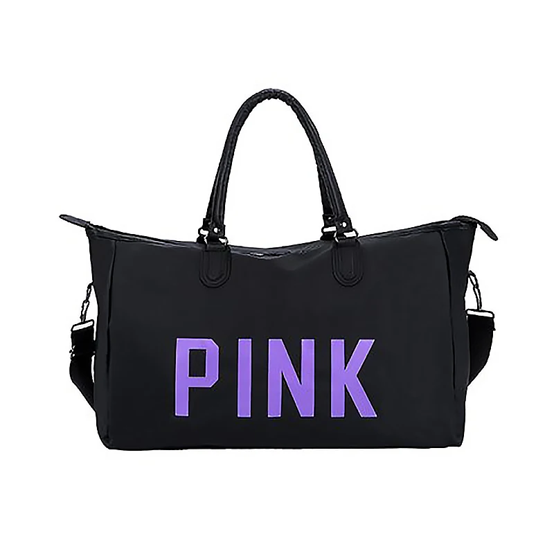 Black2 WOBAG Мужская черная Дорожная сумка, модная розовая сумка на плечо с блестками, женская сумка, женская переносная сумка на выходные, водонепроницаемая сумка для стирки - Цвет: Black2