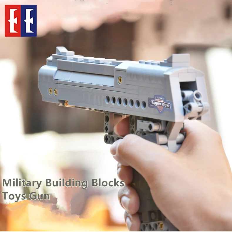 Новые DIY военные строительные блоки 307 шт игрушки пистолет пустыня модель орла