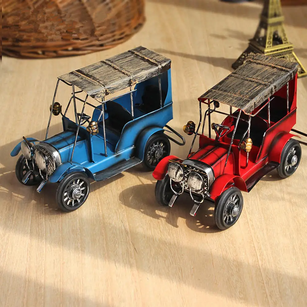 Винтажная Классическая Ретро железная Модель автомобиля украшения оловянные