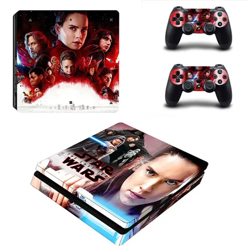 YSP4S-1915 Звездные войны последний джедай PS4 тонкий стикер кожи для sony playstation 4 консоли и 2 контроллеров PS4 тонкий стикер кожи наклейка - Цвет: YSP4S-1915