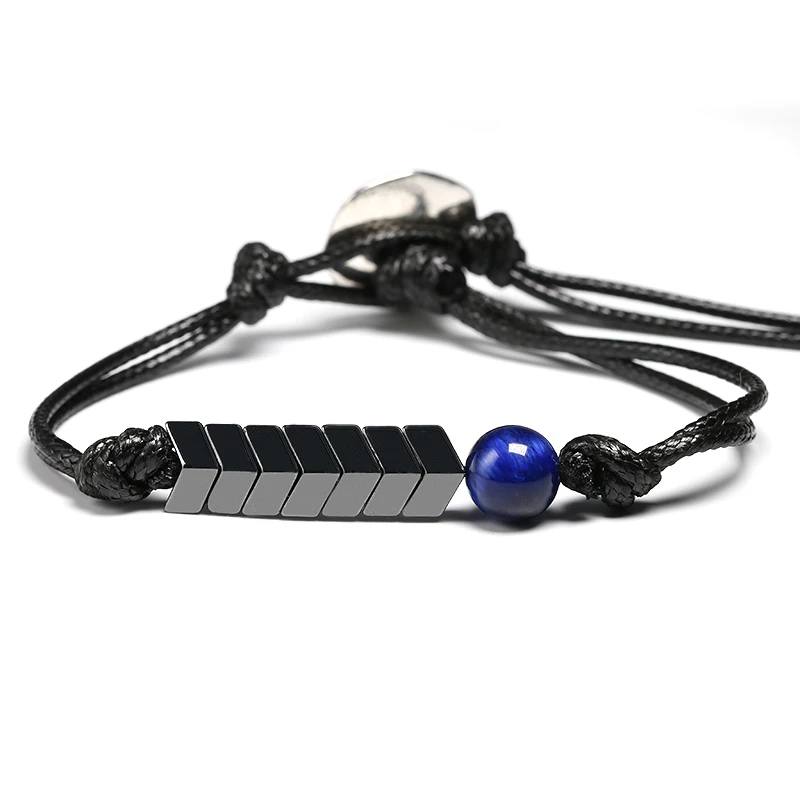 Браслет для женщин и мужчин Из Натурального Гематита с красным ониксом синим