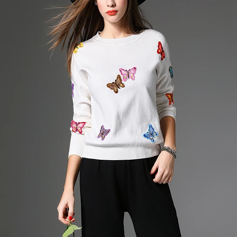 Женский трикотажный свитер в стиле Харадзюку милый офисный облегающий пуловер