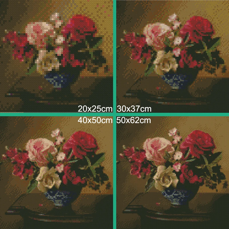 Meian 5D DIY Diamond Painting Flowers Embroidery 3D Cross Stitch Needlework Mosaic Home Decor set kits gifts | Дом и сад