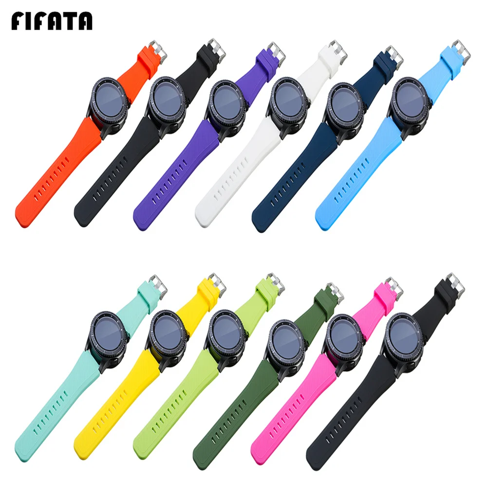 

Watch Strap Band For Samsung Galaxy Watch 46mm/Gear S3 Smart Watch Silicone Watchband Bracelet For Huami Amazfit Stratos/Pace