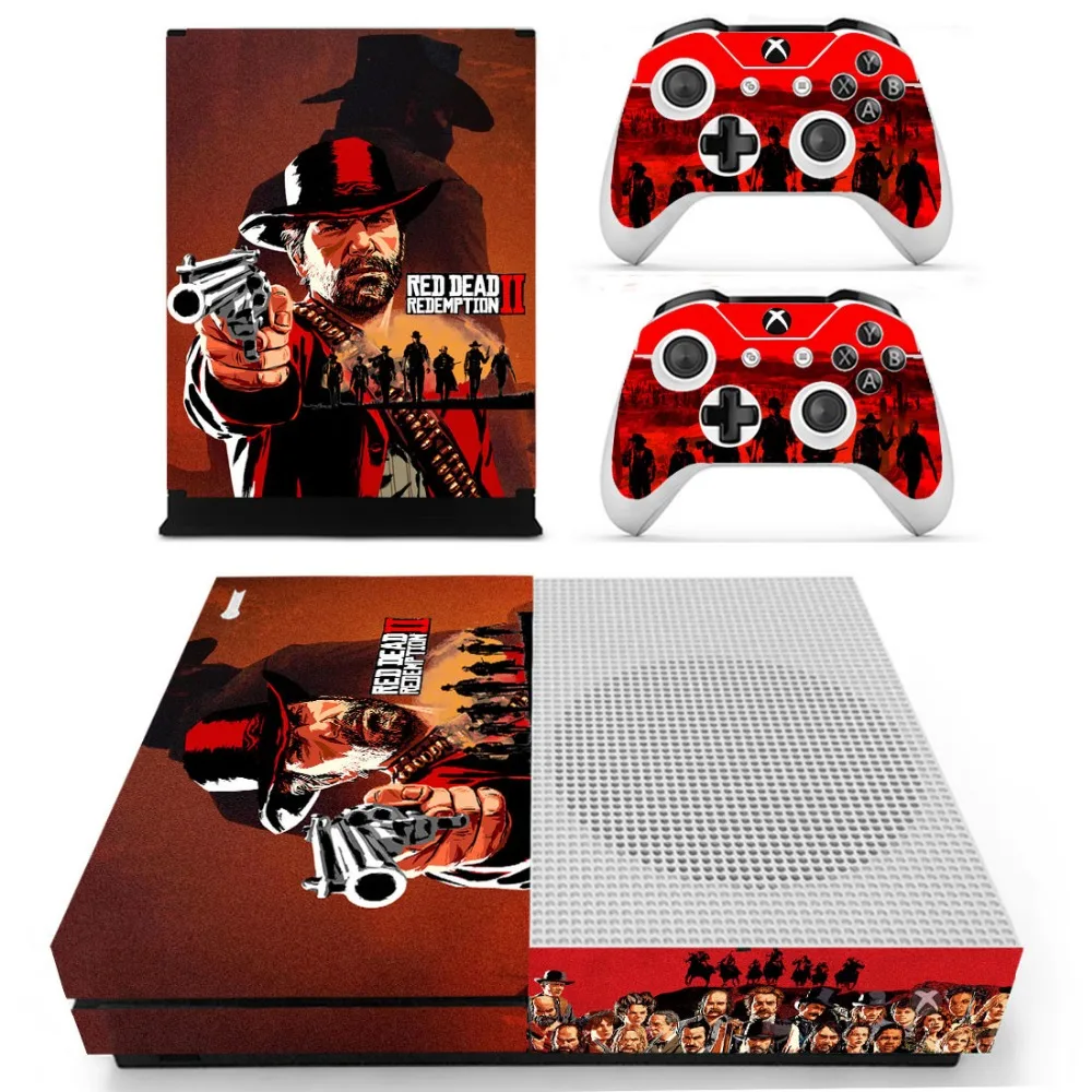 Красный мертвой кожи Стикеры s для xbox один Тонкий консоли контроллеры для xbox One S виниловые наклейки для оформления Обложка игры Стикеры протектор