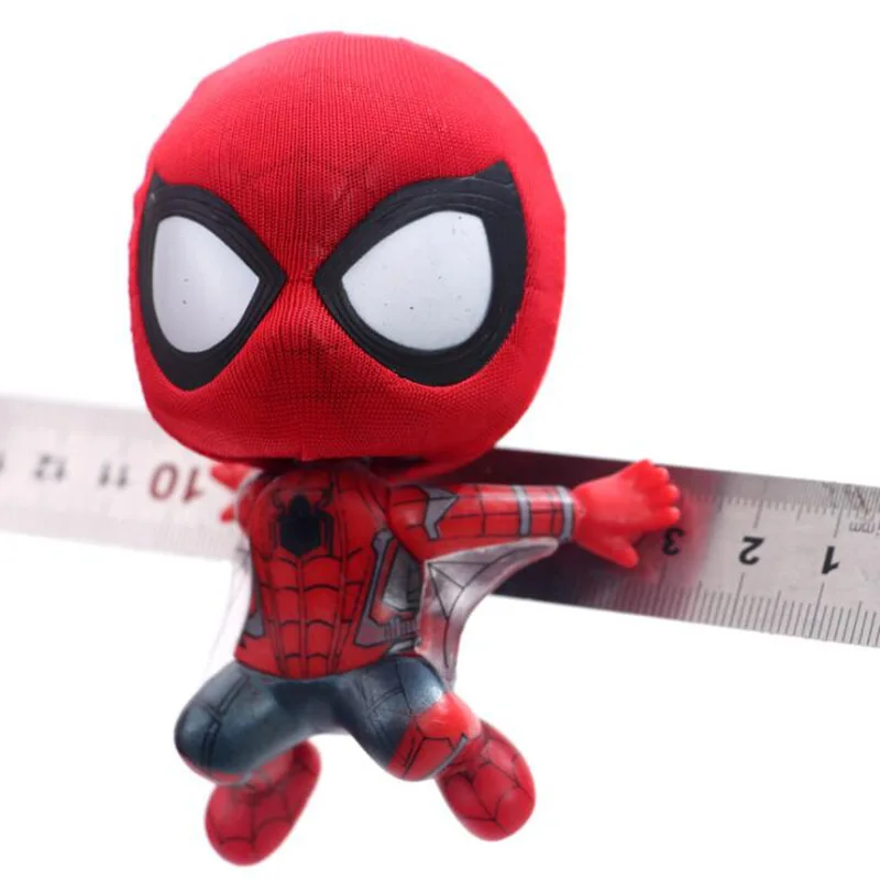 7-18,5 см игрушки Marvel Мстители магнит Человек-паук возвращение домой ПВХ Фигурки Q версия мини модель человека-паука кукла украшение автомобиля