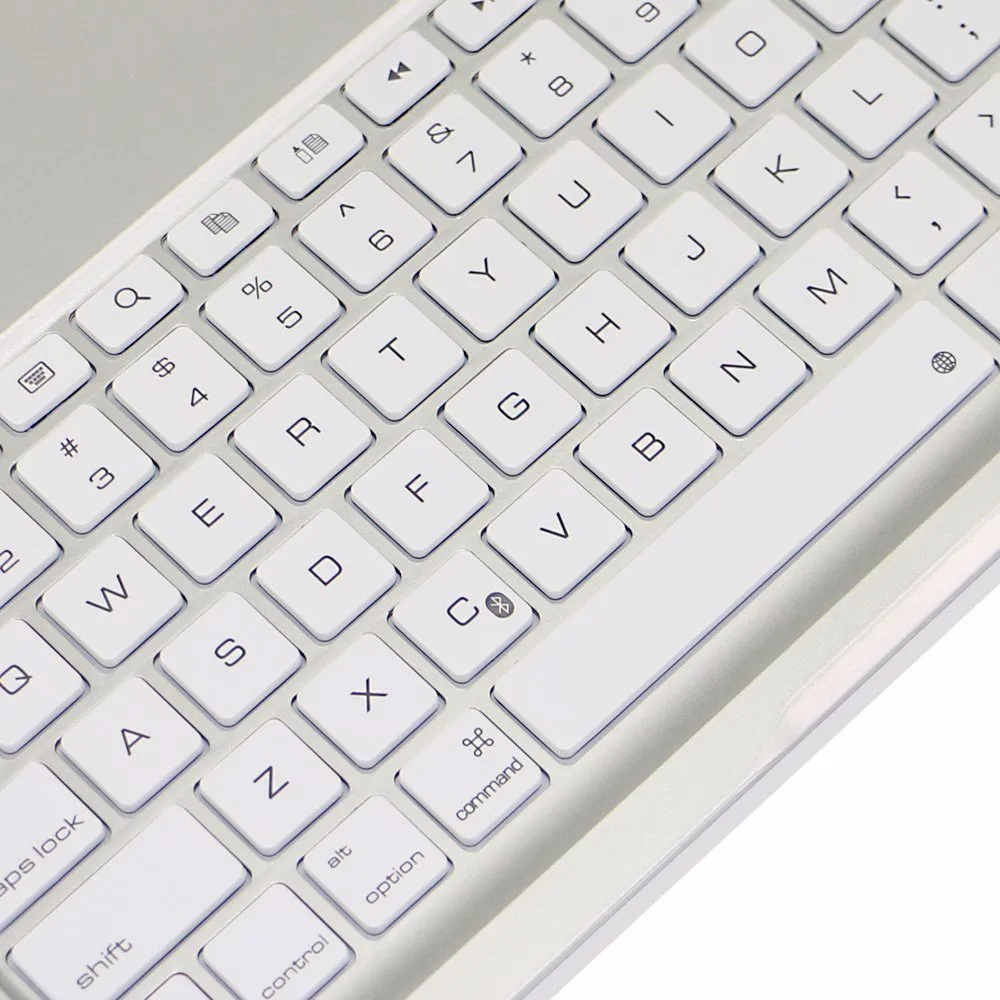 Witsp@ d роскошный Bluetooth чехол для клавиатуры для iPad Air 2, беспроводная клавиатура для нового iPad, светодиодный подсветка+ алюминиевый корпус