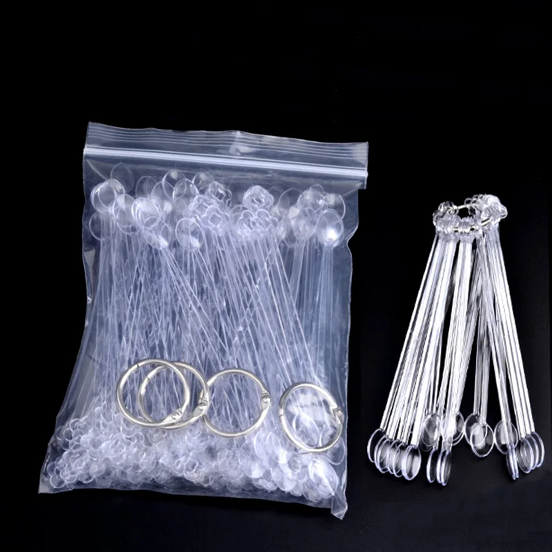 100 шт. ложки для дизайна ногтей стильные женские ложные доски палочки показа лака