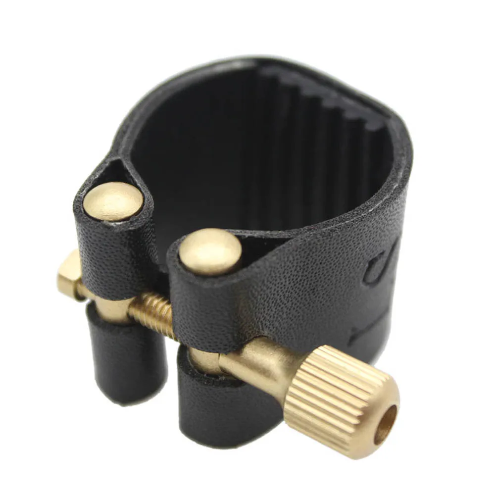 

Ligature Fastener for Alto Sax Saxophone Rubber Mouthpiece Artificial Leather Compact Durable Woodwind Accessaries