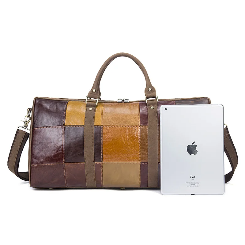 2018 Мужские дорожные деловые винтажные из натуральной кожи Большие вещевые сумки