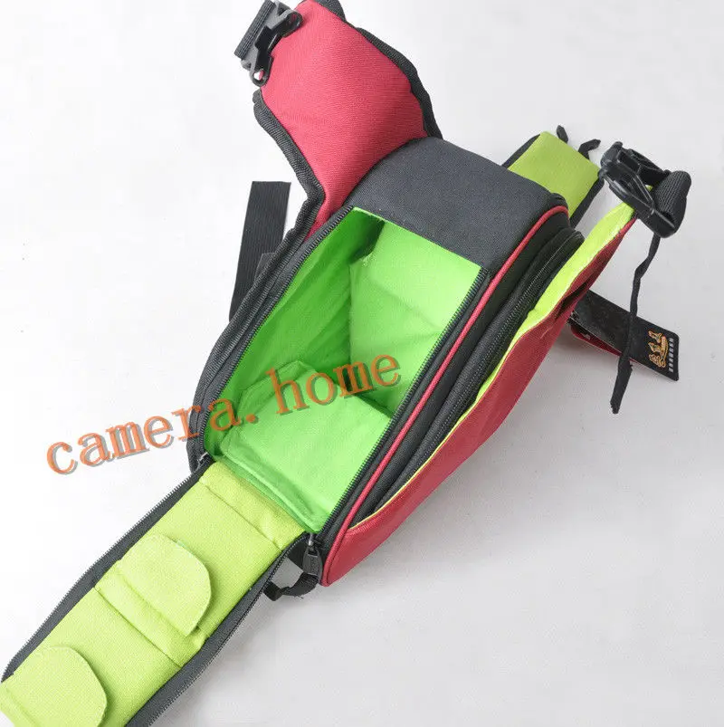 Портативная красная поясная сумка для камеры чехол Canon EOS Nikon Sony Olympus Pentax jvc |