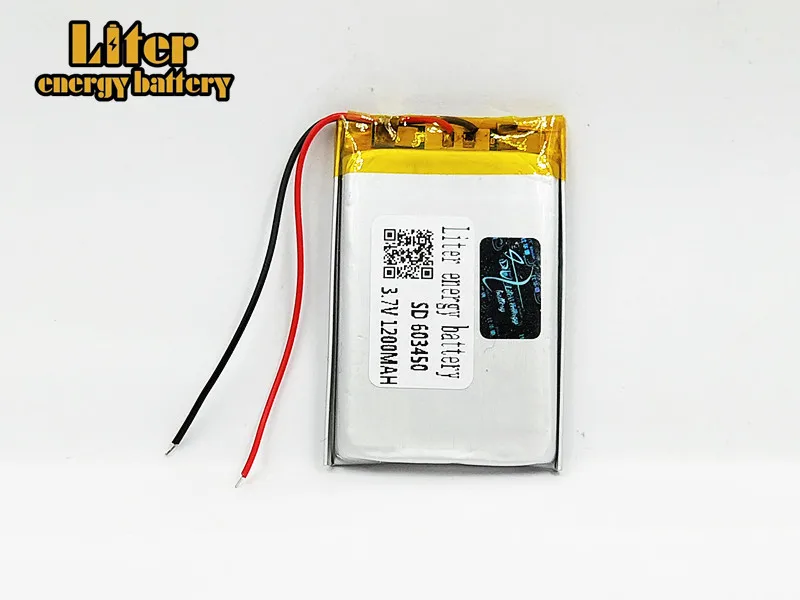 3 7 V 1200mAh 603450 Литий-полимерная LiPo аккумуляторная батарея для MP3 MP4 GPS DVD мобильного