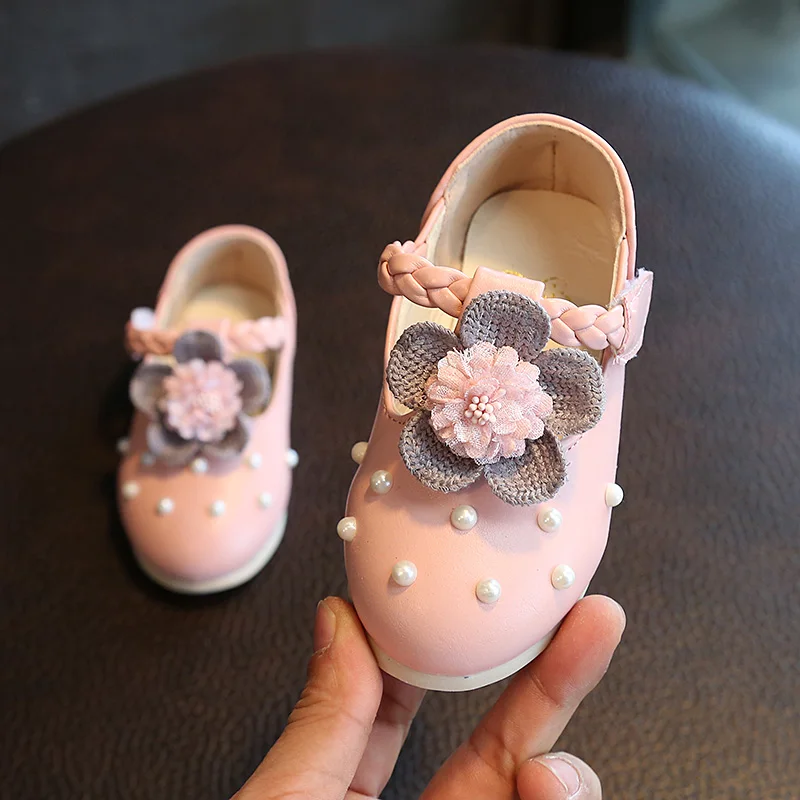 Обувь для маленьких девочек детская обувь принцессы с цветочным узором цвет