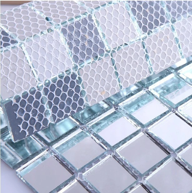 Плоская зеркальная мозаичная плитка 20 мм для ванной комнаты душа выставочного