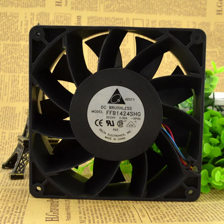 Совершенно аппарат не Привязанный к оператору сотовой связи 14 см 24 V 2.30A FFB1424SHG 4-провод PWM контроллер температуры Мощный охлаждающий вентилятор для кулера