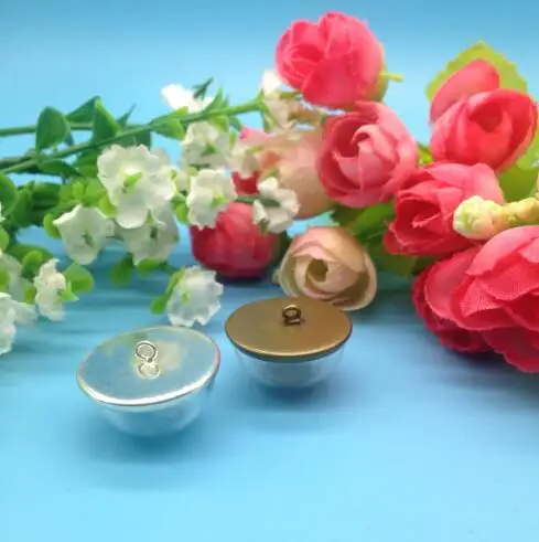 50ets/lot20mm шарм половина стеклянный шар и бронза/посеребренные базы стеклянная