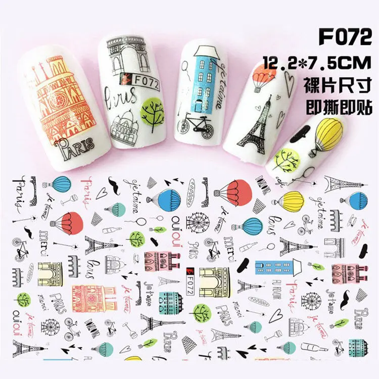 1 шт. наклейки для ногтей Эйфелева башня|nail art stickers|nail decalsart stickers |