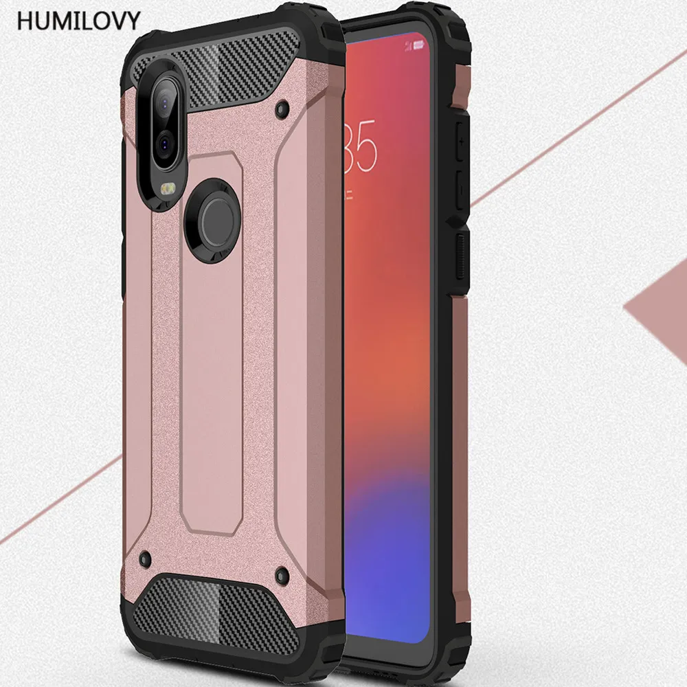 Чехол для Motorola Moto One Vision тяжелый защитный тонкий жесткий резиновый чехол