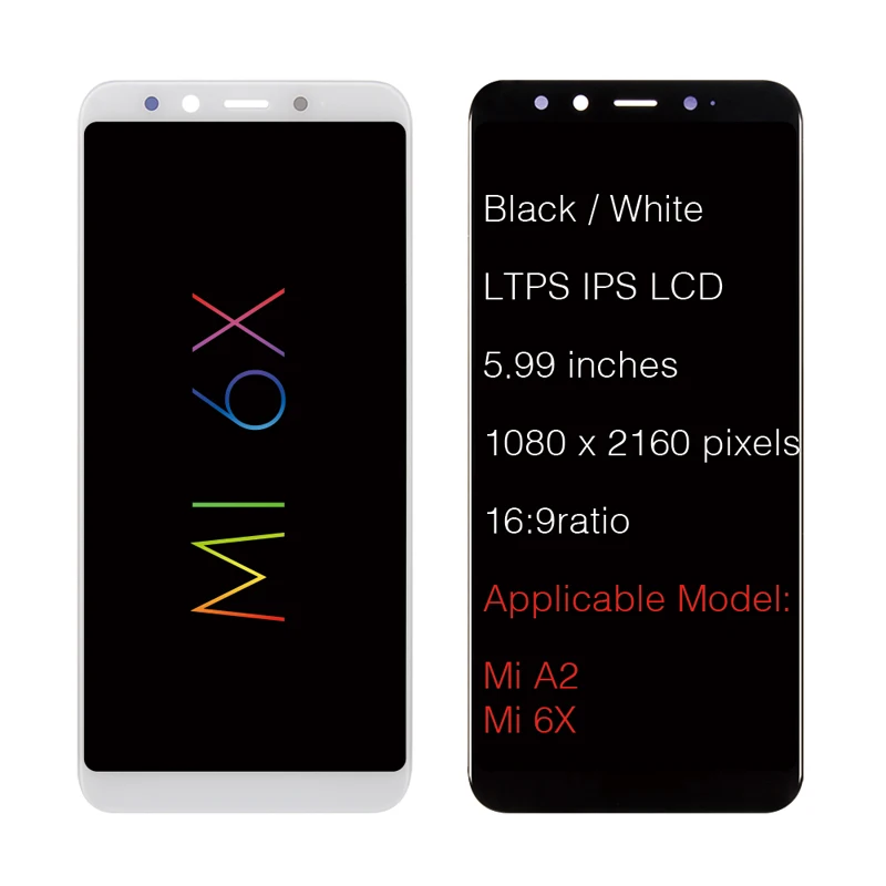 Оригинальный ЖК-дисплей для XIAOMI Mi A2 дигитайзер 10 сенсорный экран панель 6X