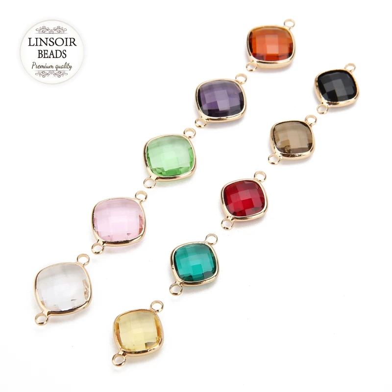 

Wholesale 5pcs Crystal Glass Necklace Charms Pendant for Bracelet Earring Connector DIY Fashion Jewelry Making Accessories