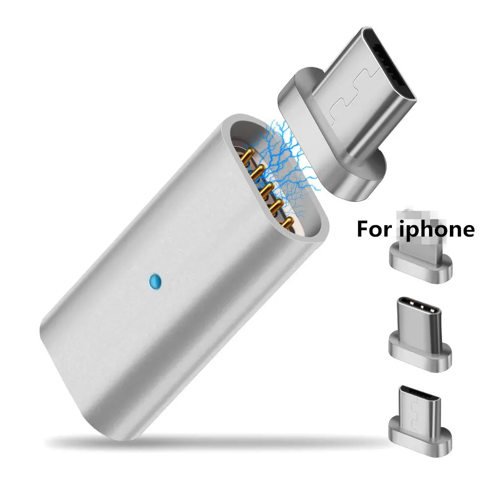 Магнитный разъем адаптера для iphone usb кабель Micro type-c type C адаптер для samsung Xiaomi huawei Зарядка