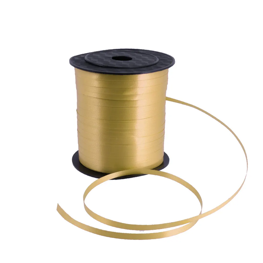 Gold 225 м цветной воздушный шар, лента для завивки, свадебные, Baloon Ribon, подарок на день рождения, ремесло, вечерние - Цвет: Gold