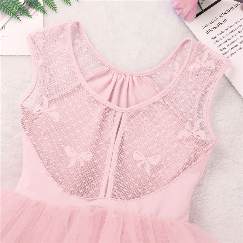 Платье-пачка для балерины маленьких девочек с U-образной спинкой платья танцев и