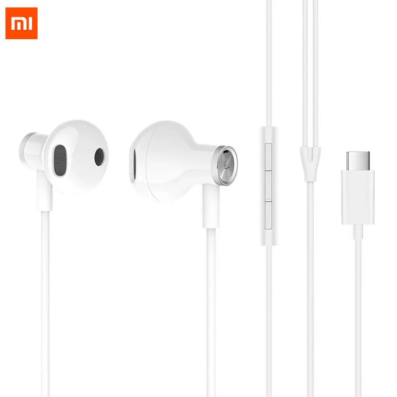 Xiao mi наушники usb type-C/3,5 мм гарнитура Половина в ухо проводное управление Dyna mi c керамический Динамик Наушники MEMS mi c mi гарнитуры D5