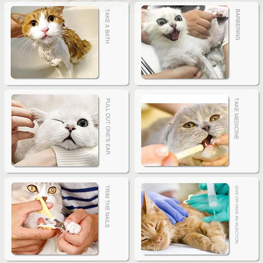 4 шт. регулируемые перчатки для кошек против царапин лапы покрытие ногтей