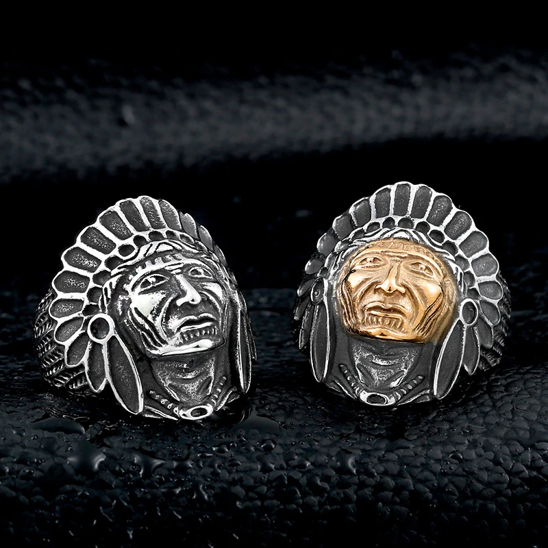 Stainless Steel chief ring Indiana Rider Fashion Men's Skull Ring men punk jewelry | Украшения и аксессуары