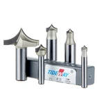 Точечная круглая канавка 14*14 деревообрабатывающий инструмент игольчатые носорезы деревообрабатывающие Фрезы с ЧПУ от производителя Tideway 2886