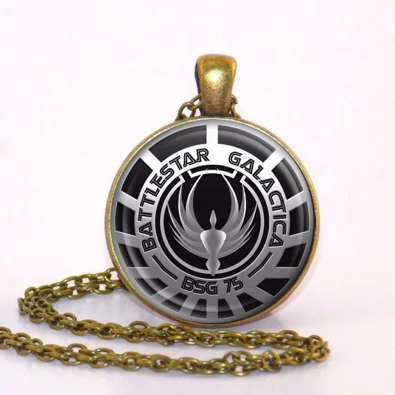 Новинка Battlestar Galactica подвесной стеклянный купол ожерелье s подвески Серебряное винтажное ожерелье для мужчин и женщин подарок фильм ювелирные изделия HZ1