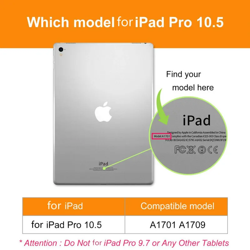 Чехол для iPad Pro 10 5 2017 умный чехол нового из искусственной кожи мягкий Магнитная