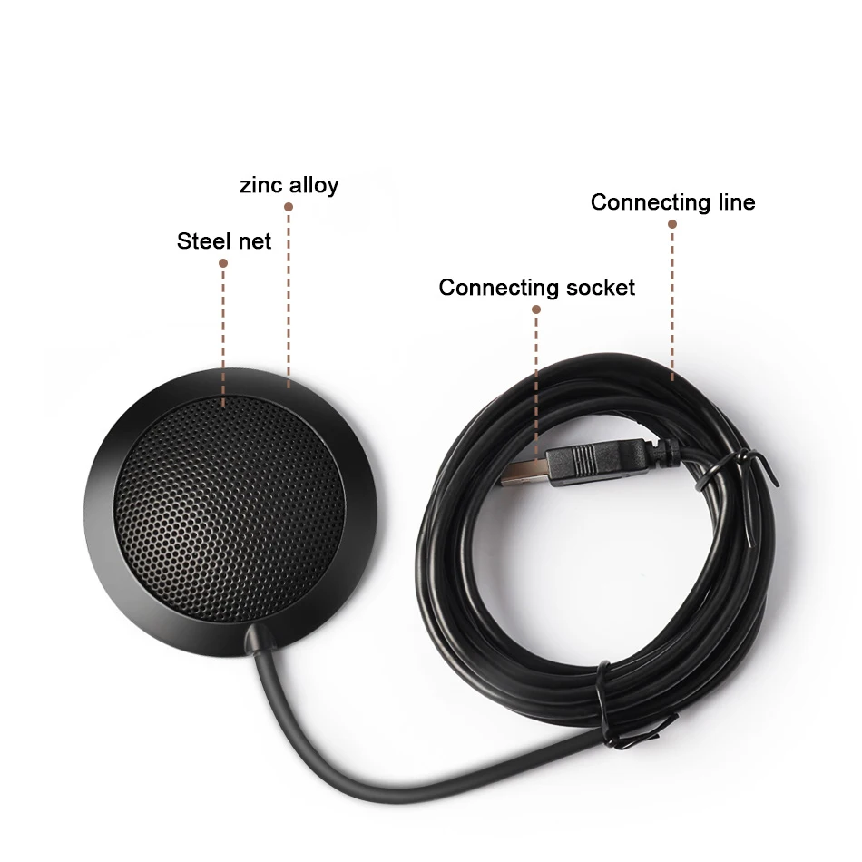 Микрофон USB разъем всенаправленный Настольный Конференц зал микрофон с 9.6фт