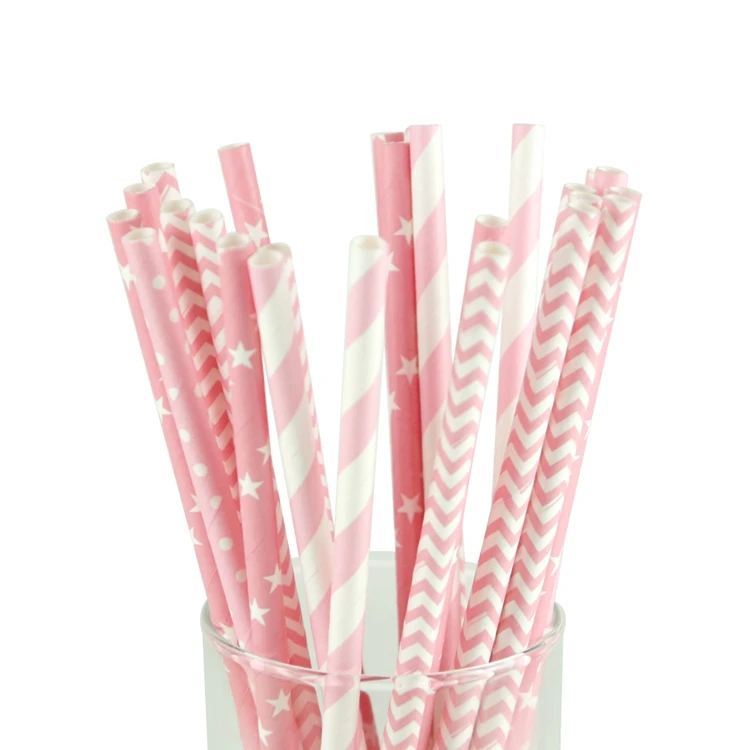 Paper Straws 25pcs Doriwoo Baby Shower 16 дюймов Oh Baby фольгированные шары это мальчик или девочка пол раскрывают розовые и золотые воздушные шары Babyshower принадлежности для детской вечеринки - Цвет: Paper Straws 25pcs