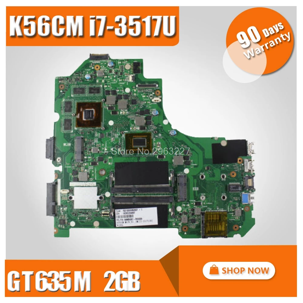 K56CM для For Asus S550C S550CM S550CB материнская плата REV2.0 с i7 3517U GT635 2G 100% протестирована|motherboard