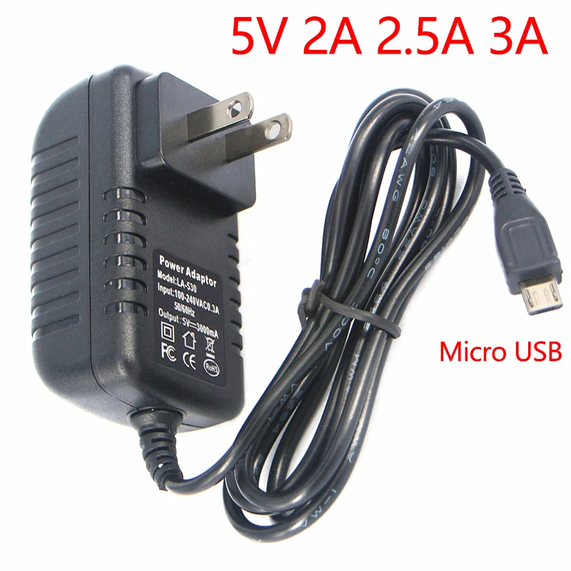 AC/DC 110 V-220 V адаптер питания DC 5V 3A 2.5A 2A Micro USB 5V 1A вольт адаптер питания зарядное устройство EU US Plug